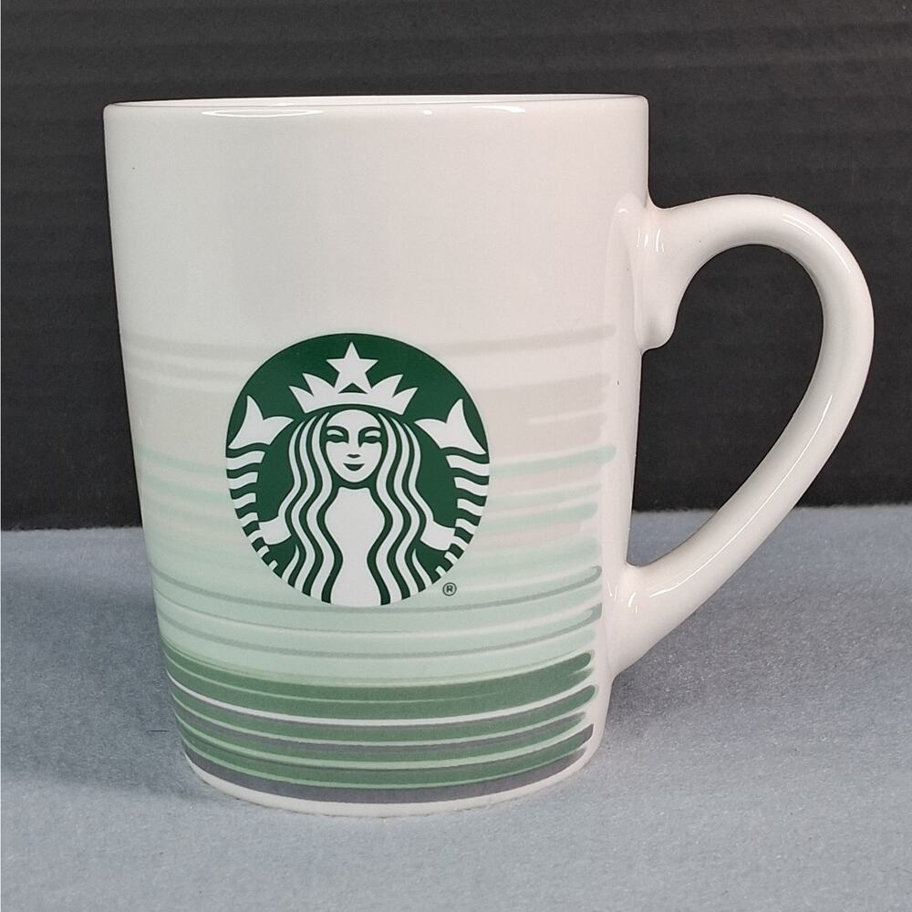 Starbucks Mermaid Siren Logo Mug 2021 White Green Gray